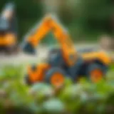 Toy construction vehicle promoting imaginative play