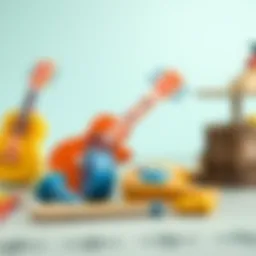 Colorful toy musical instruments for children