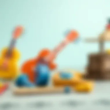 Colorful toy musical instruments for children