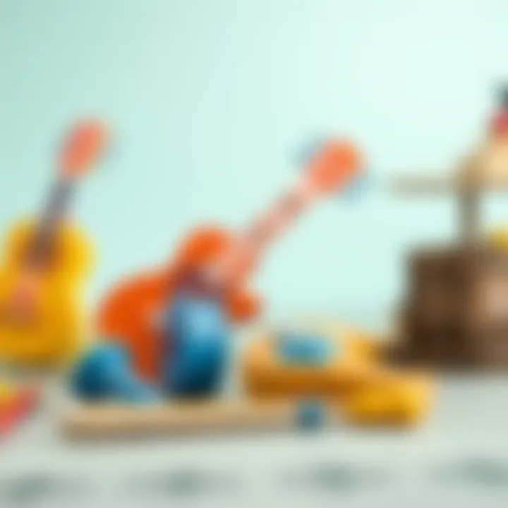 Colorful toy musical instruments for children