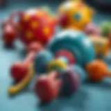 Colorful rattles for infant play