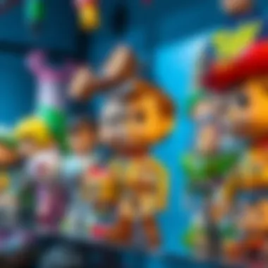 Showcasing Toy Story Funko Pops A display of Toy Story Funko Pops on a collector's shelf