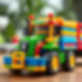 Vibrant Design of the Toy Tractor Trailer Colorful toy tractor trailer designed for children