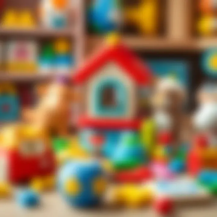 Colorful educational toys promoting cognitive development