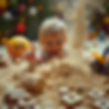 Children exploring creativity through dust play