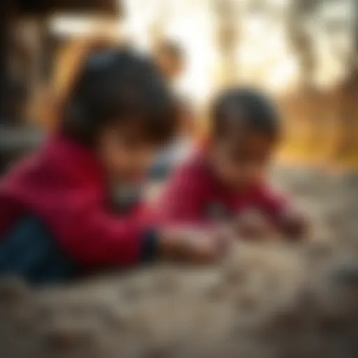 Engaging children in a dust play activity in Ankara