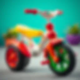 Colorful tricycle designed for toddlers