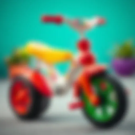 Colorful tricycle designed for toddlers