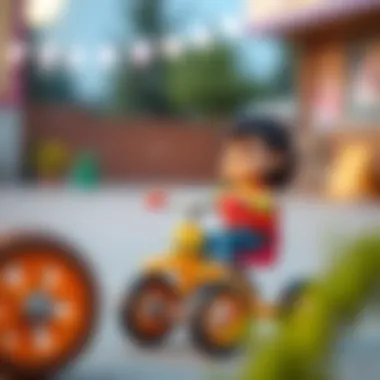 Visual representation of motor skill development through tricycle riding