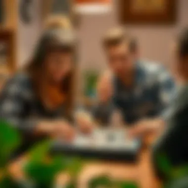 Two friends enjoying a board game