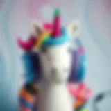 Colorful unicorn headphones designed for children