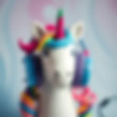 Colorful unicorn headphones designed for children