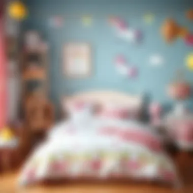 A beautifully designed unicorn-themed bedding set for children