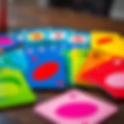 Colorful Uno cards spread on a table