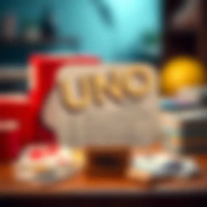 Illustration of Uno Game Rules Uno game rules illustrated on a board