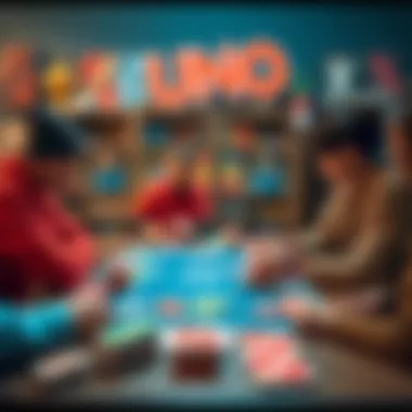 Players engaged in a strategic game of Uno