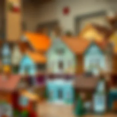 Educational Variety of Large Dollhouses A variety of large dollhouses displayed in an educational setting