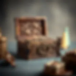 Elegant wooden gift box with intricate carvings