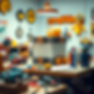 A well-arranged workspace for crafting a large cube