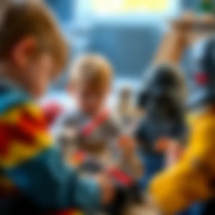 Children Engaged in Star Wars Lego Adventure An engaging scene depicting children immersed in a Star Wars themed Lego playtime