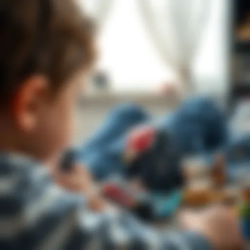 An imaginative child building a Star Wars Lego set with focus and creativity